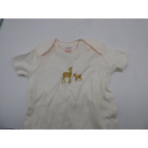 Carter’s Baby Soft Short sleeve bodysuit, Ivory, 12 months - Picture 4 of 6